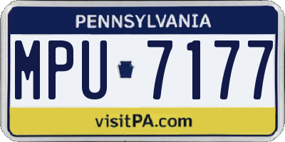 PA license plate MPU7177