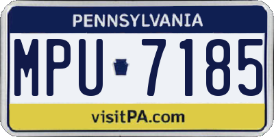 PA license plate MPU7185