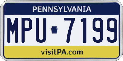 PA license plate MPU7199