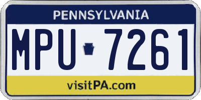 PA license plate MPU7261
