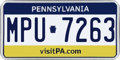 PA license plate MPU7263