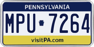 PA license plate MPU7264