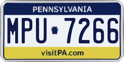 PA license plate MPU7266