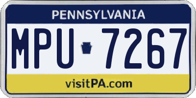 PA license plate MPU7267