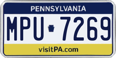 PA license plate MPU7269