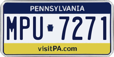 PA license plate MPU7271