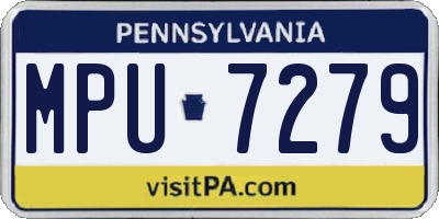 PA license plate MPU7279