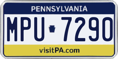 PA license plate MPU7290