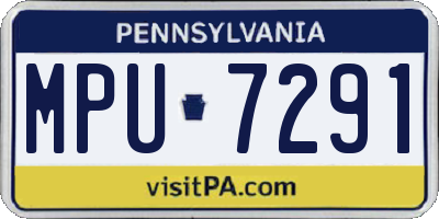 PA license plate MPU7291