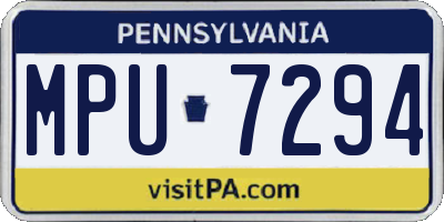 PA license plate MPU7294
