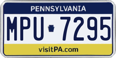 PA license plate MPU7295