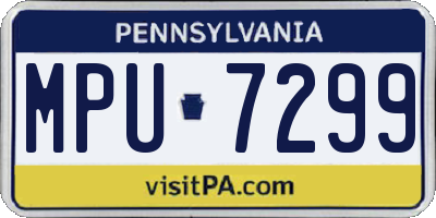 PA license plate MPU7299