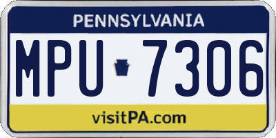 PA license plate MPU7306