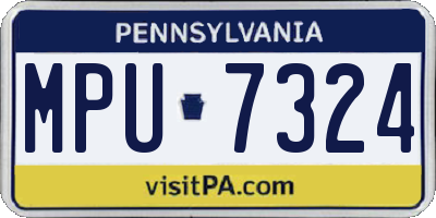 PA license plate MPU7324