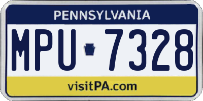 PA license plate MPU7328