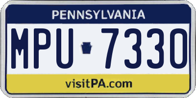PA license plate MPU7330