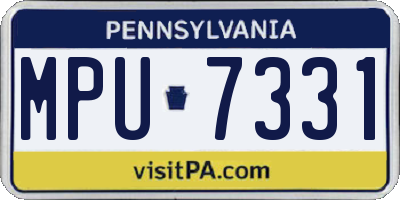 PA license plate MPU7331