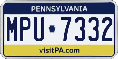 PA license plate MPU7332
