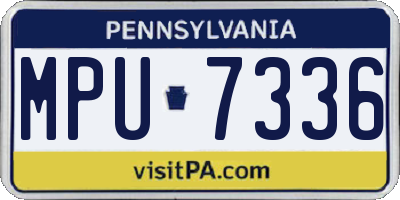 PA license plate MPU7336