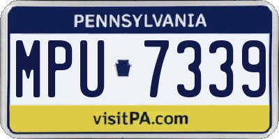 PA license plate MPU7339