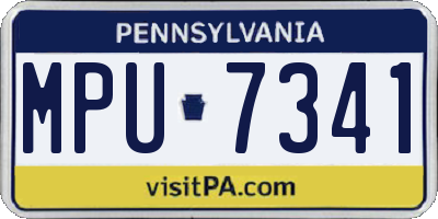 PA license plate MPU7341
