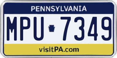 PA license plate MPU7349