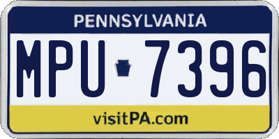 PA license plate MPU7396
