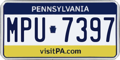 PA license plate MPU7397