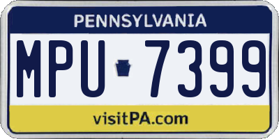 PA license plate MPU7399