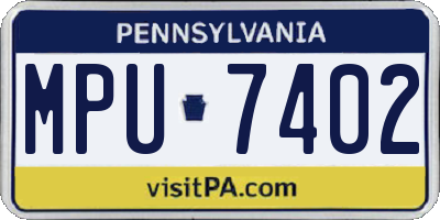 PA license plate MPU7402