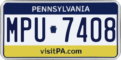 PA license plate MPU7408