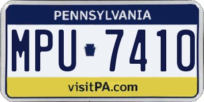 PA license plate MPU7410
