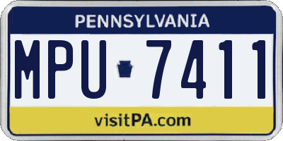 PA license plate MPU7411