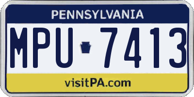 PA license plate MPU7413