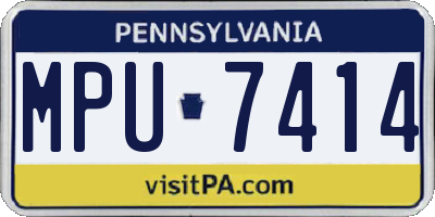 PA license plate MPU7414
