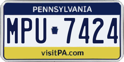 PA license plate MPU7424