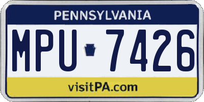 PA license plate MPU7426