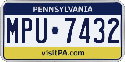 PA license plate MPU7432