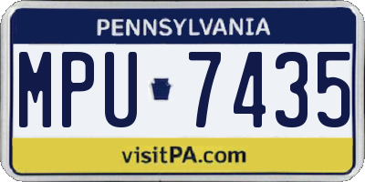 PA license plate MPU7435