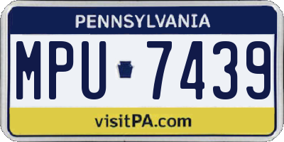 PA license plate MPU7439
