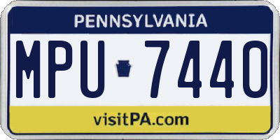 PA license plate MPU7440