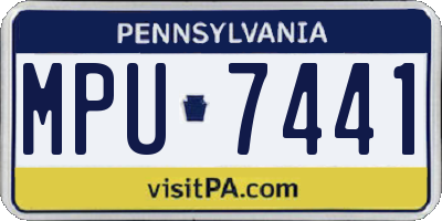 PA license plate MPU7441
