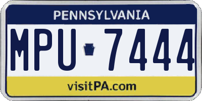PA license plate MPU7444