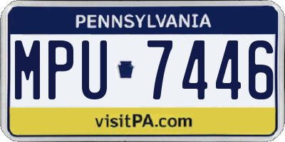 PA license plate MPU7446