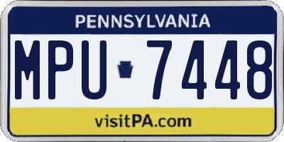 PA license plate MPU7448