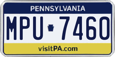 PA license plate MPU7460
