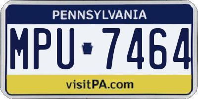 PA license plate MPU7464