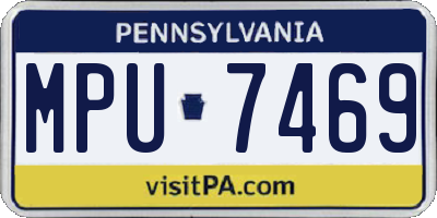PA license plate MPU7469