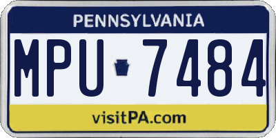 PA license plate MPU7484