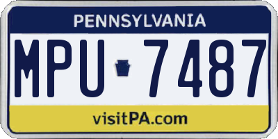 PA license plate MPU7487